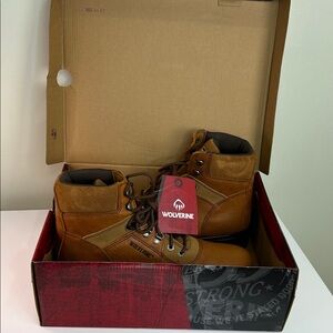 Wolverine Leather Work Boots • Brown • Goodyear Welt • NWT • 13M